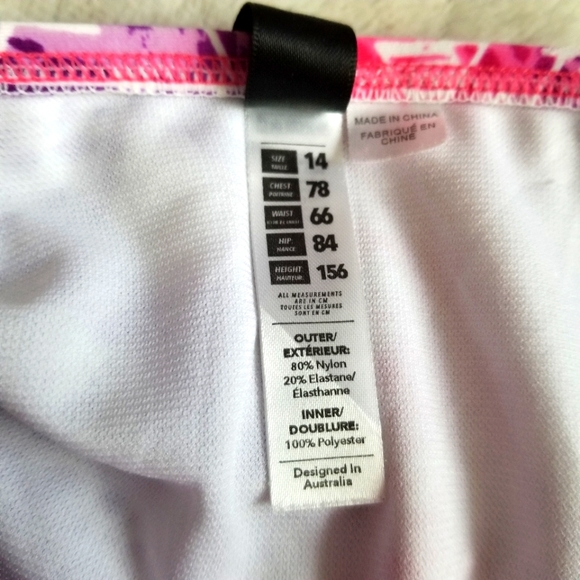 AQUA BLU Australia Teen Geometric Print Halter Bikini Set Girls Size 14 - Picture 5 of 10